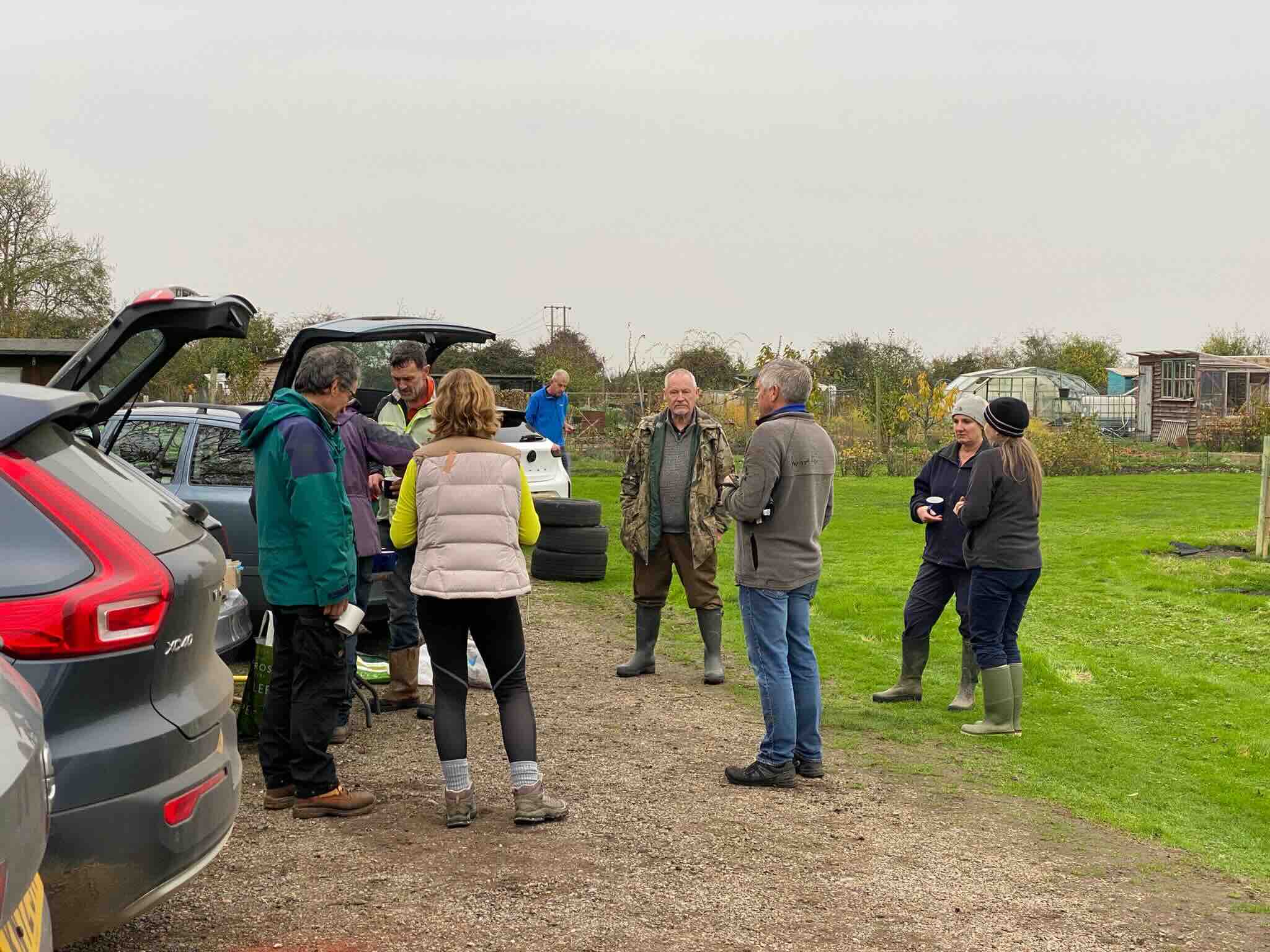 Community gathering at allotments